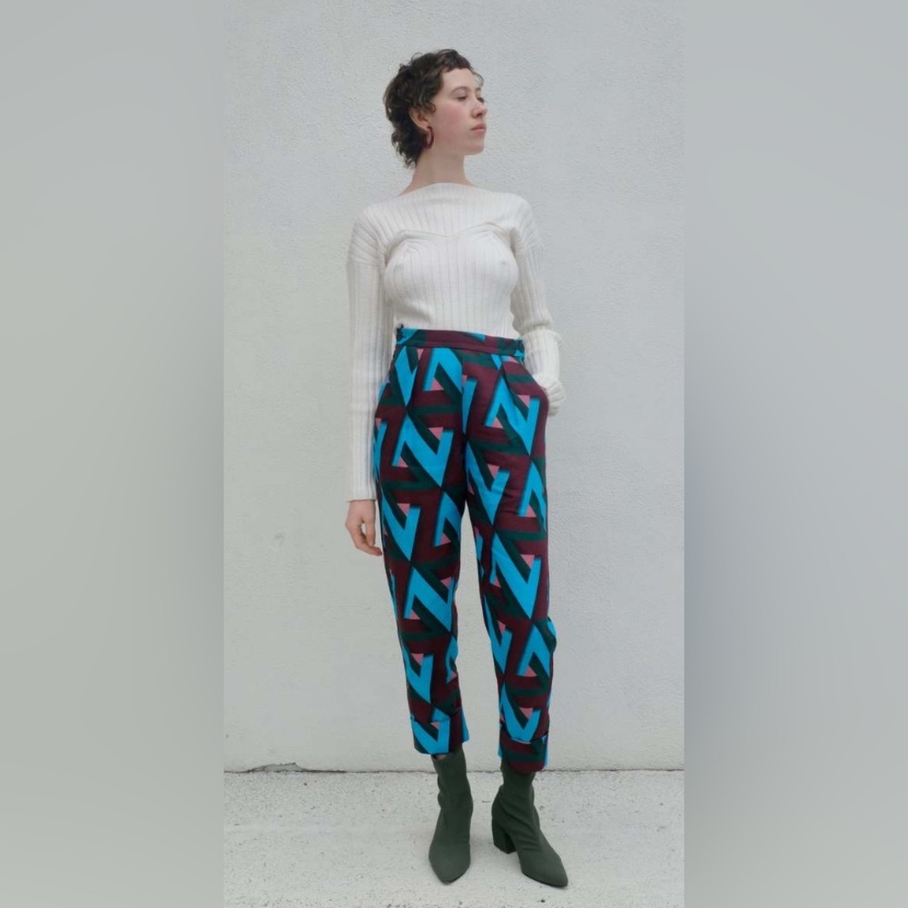 Rachel Comey Women's 4 Pants High-Rise Wide Leg Crop Pleated Westside Zed NWT